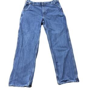 Carhartt FR Carpenter Jeans Denim Flame Resistant Workwear 42x36 Actual 38x34.5